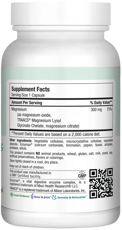 Magnesium Chelate – Bone, Nerve & Energy Support – 90 Vegetarian Capsules